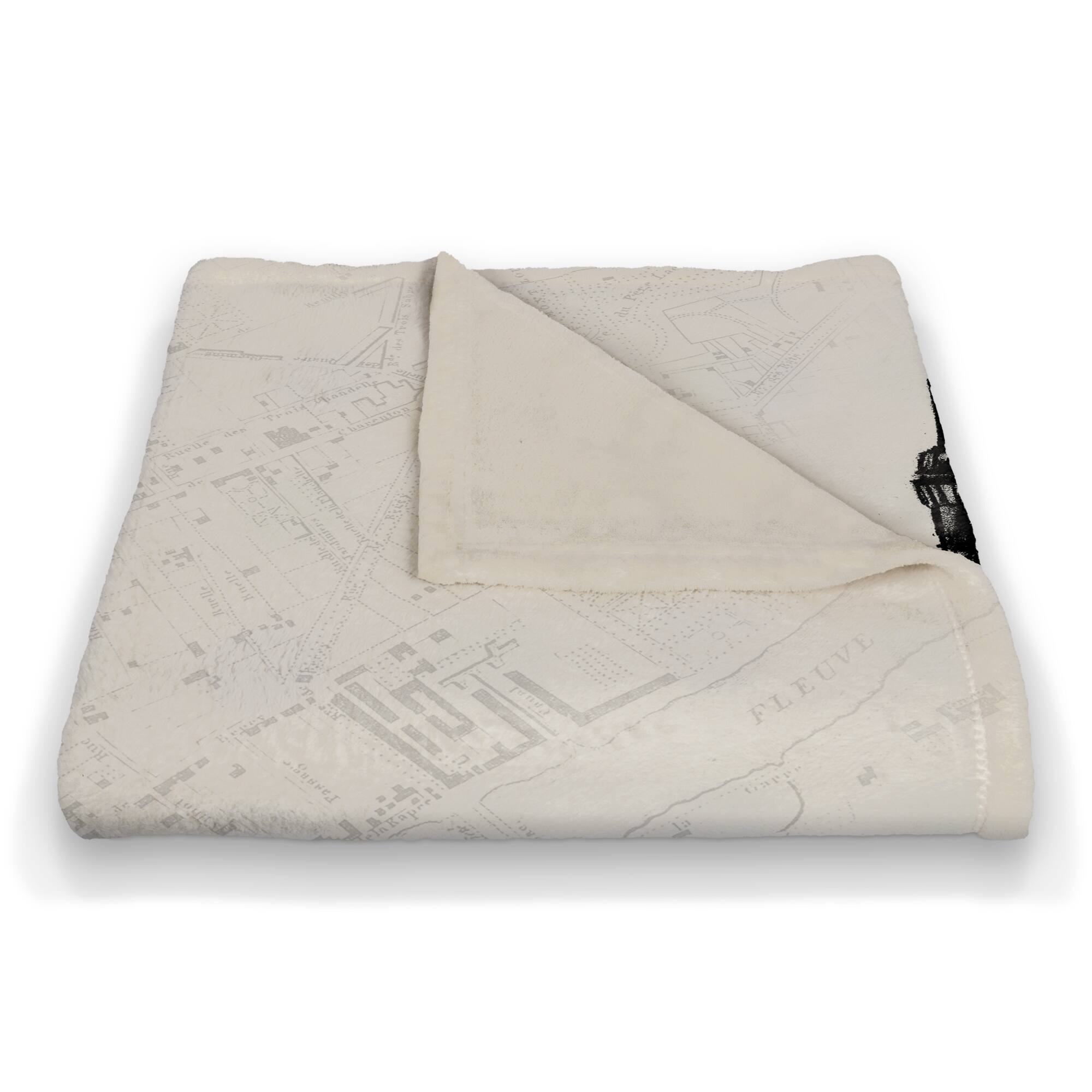 Parisian Red Bike 50" x 60" Coral Fleece Blanket